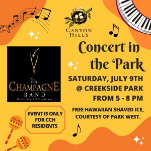Concert in the Park - July 9th