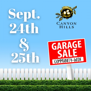 Fall Garage Sale - Sept. 24 & 25