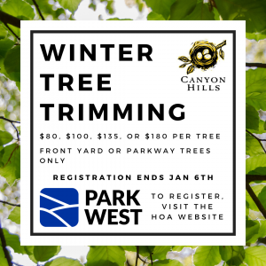 Winter 2023 Tree Trimming Program