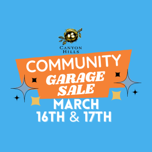Spring Garage Sale - March 16th & 17th